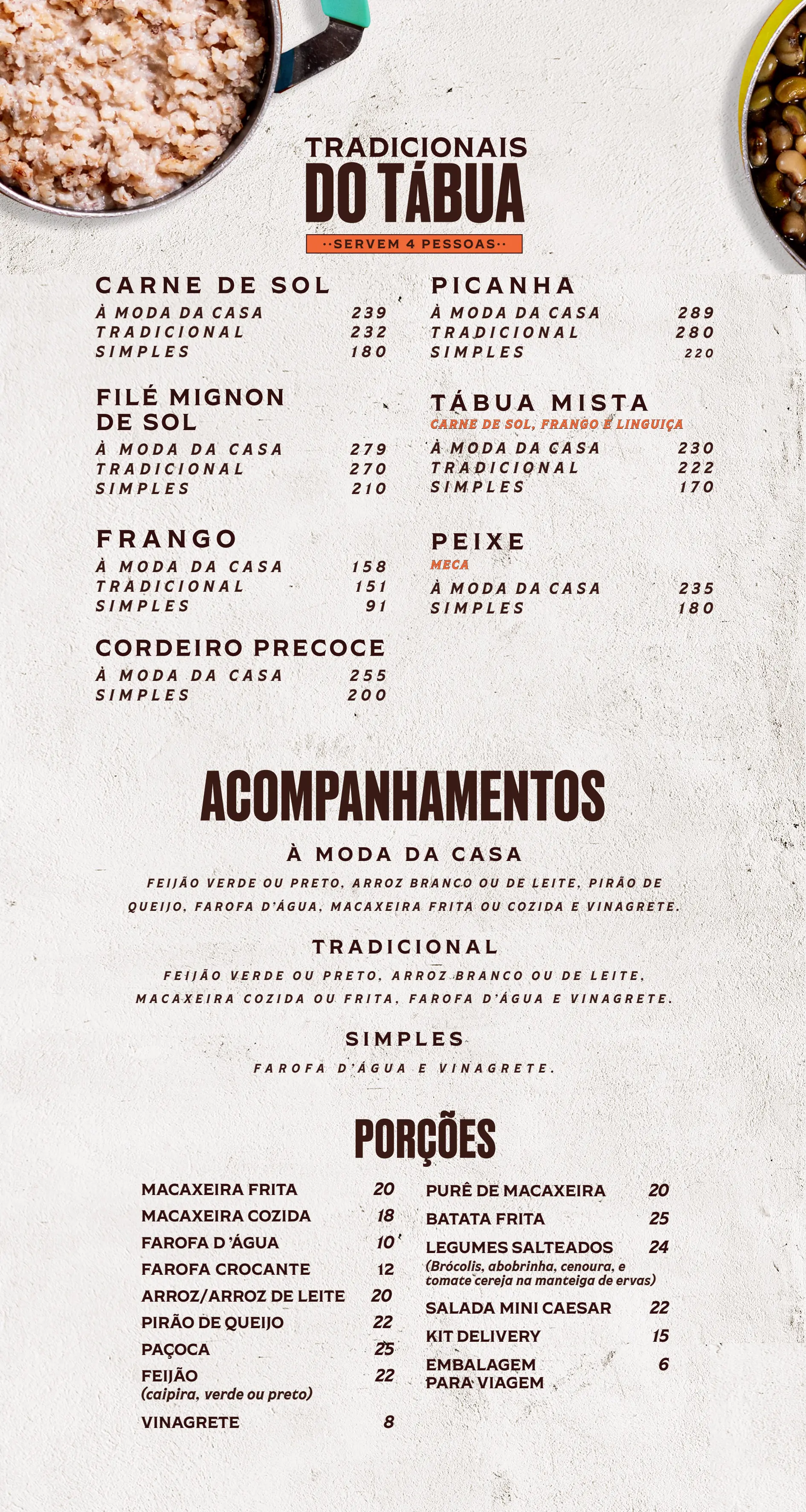 Cardápio Via Costeira